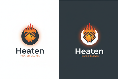 erstelle mir ein logo für meinen Shop, der beheizbare Handschuhe verkauft, der Shop heißt Heaten